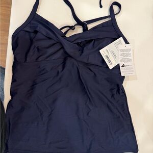 Athleta Navy Blue Tankini Top